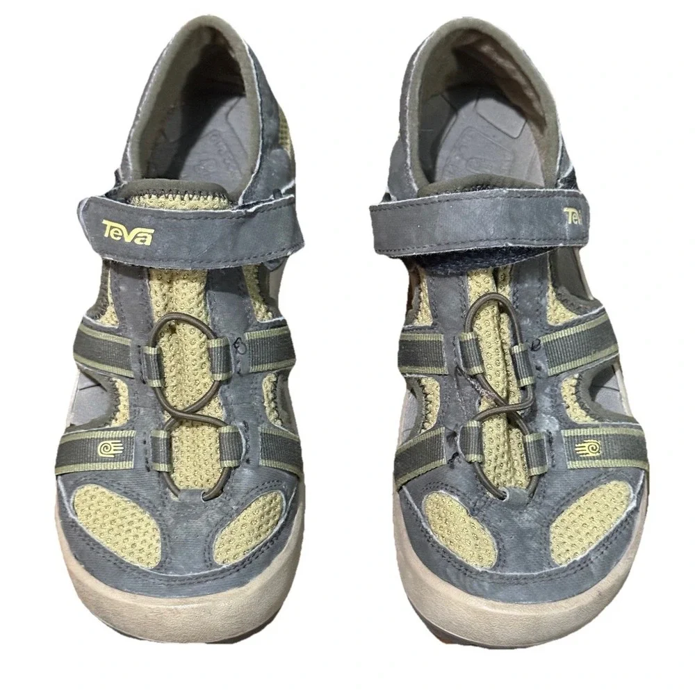 Teva Women's Omnium‎ Water Sandals Hybrid Hiking Green/Slate Size 5 EUC